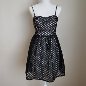 Black /Off White Dress